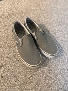 Gray Vans Slip on sneakers